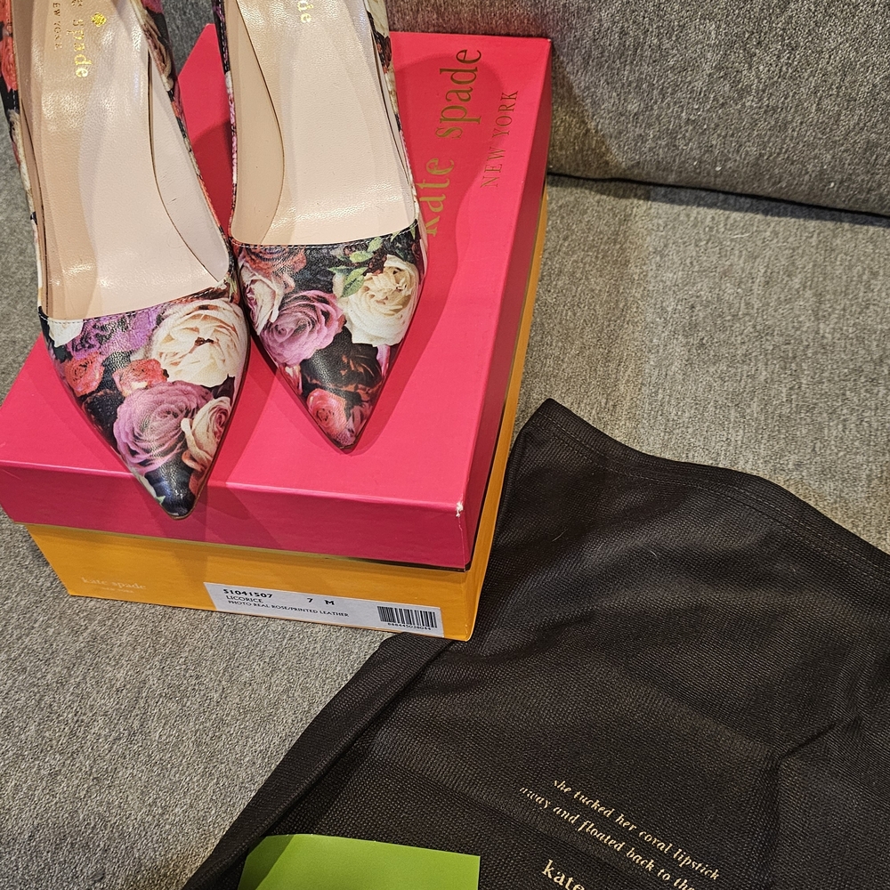 Kate Spade Multicolor Floral Heels